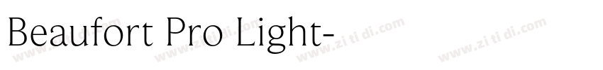 Beaufort Pro Light字体转换